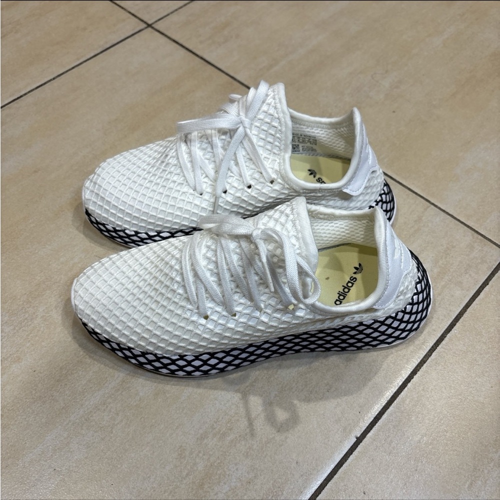 Adidas White and Black Running Sneakers
